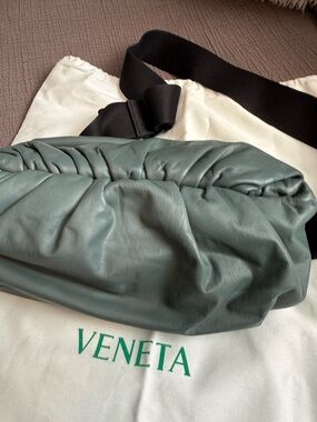 Bottega Veneta Grey Leather Pouch Bag